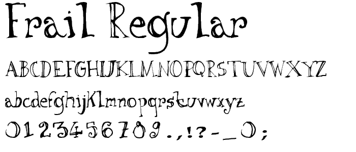 FRAIL Regular font